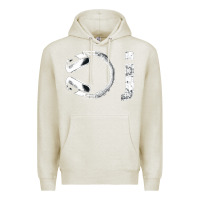 Oatmeal Heather dj music tshirt Premium Hoodie - linhVisuals