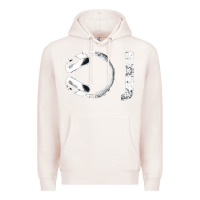 Pale Pink dj music tshirt Premium Hoodie - linhVisuals