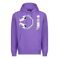 Purple dj music tshirt Premium Hoodie - linhVisuals