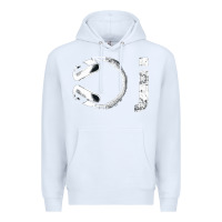 White dj music tshirt Premium Hoodie - linhVisuals