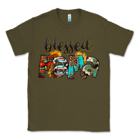Army Green Western Blessed Mama Mother's Day Classic Tee - FaDigitalArtStudio