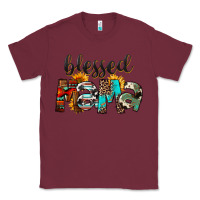 Burgundy Western Blessed Mama Mother's Day Classic Tee - FaDigitalArtStudio