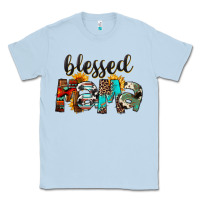 Dusty Blue Western Blessed Mama Mother's Day Classic Tee - FaDigitalArtStudio