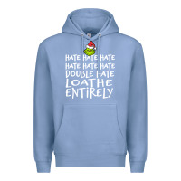 Colony Blue Loathe Entirely Grinch For Light Hate hate hate happy christmas Premium Hoodie - linhVisuals