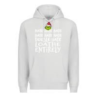 Dove Grey Loathe Entirely Grinch For Light Hate hate hate happy christmas Premium Hoodie - linhVisuals