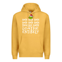 Mustard Loathe Entirely Grinch For Light Hate hate hate happy christmas Premium Hoodie - linhVisuals