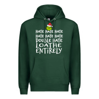 Sports Green Loathe Entirely Grinch For Light Hate hate hate happy christmas Premium Hoodie - linhVisuals