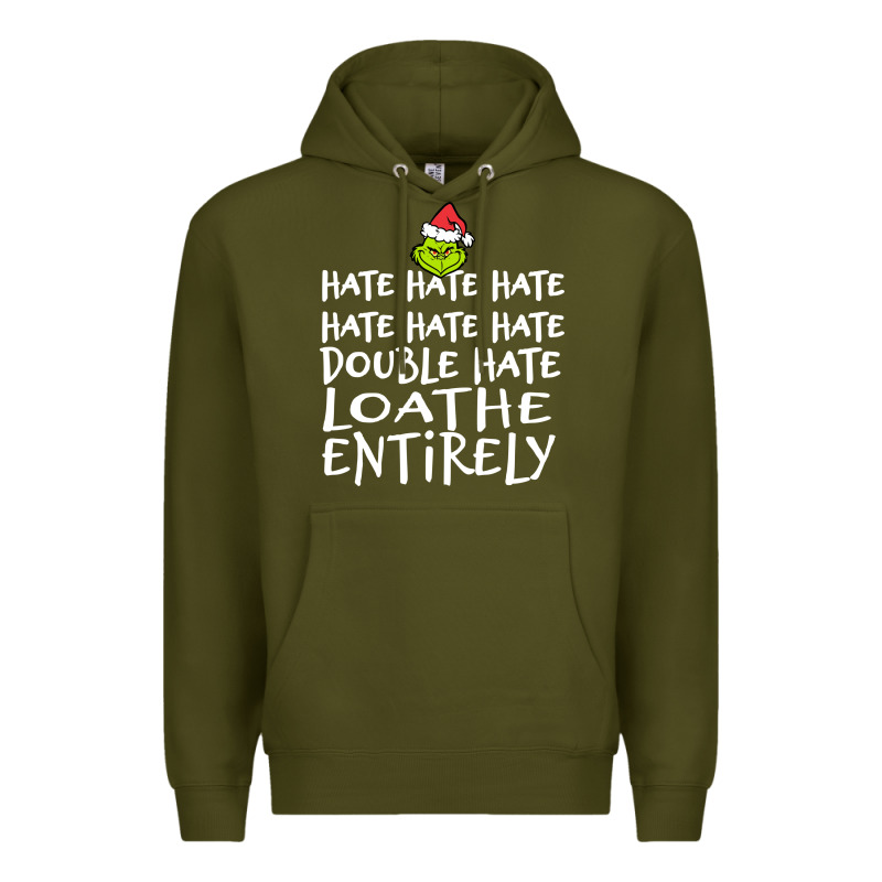 Loathe Entirely Grinch For Light Hate Hate Hate Happy Christmas Premium Hoodie by linhVisuals | Teevron
