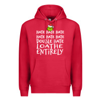 Cardinal Loathe Entirely Grinch For Light Hate hate hate happy christmas Premium Hoodie - linhVisuals