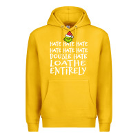 Lemon Loathe Entirely Grinch For Light Hate hate hate happy christmas Premium Hoodie - linhVisuals