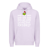 Lilac Loathe Entirely Grinch For Light Hate hate hate happy christmas Premium Hoodie - linhVisuals