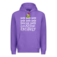 Purple Loathe Entirely Grinch For Light Hate hate hate happy christmas Premium Hoodie - linhVisuals
