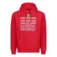 Red Loathe Entirely Grinch For Light Hate hate hate happy christmas Premium Hoodie - linhVisuals