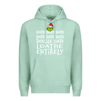 Seafoam Loathe Entirely Grinch For Light Hate hate hate happy christmas Premium Hoodie - linhVisuals