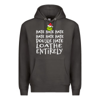 Smoke Loathe Entirely Grinch For Light Hate hate hate happy christmas Premium Hoodie - linhVisuals