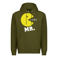 Army Green Mr Pacman Premium Hoodie - linhVisuals