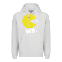 Dove Grey Mr Pacman Premium Hoodie - linhVisuals