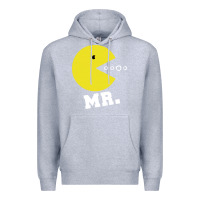 Heather Grey Mr Pacman Premium Hoodie - linhVisuals