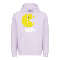 Lilac Mr Pacman Premium Hoodie - linhVisuals