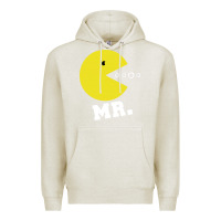 Oatmeal Heather Mr Pacman Premium Hoodie - linhVisuals
