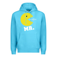 Ocean Blue Mr Pacman Premium Hoodie - linhVisuals