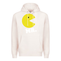 Pale Pink Mr Pacman Premium Hoodie - linhVisuals