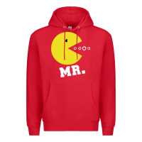 Red Mr Pacman Premium Hoodie - linhVisuals