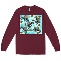 Burgundy spinosaurus Long Sleeve Tee - Artiststas