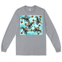 Heather Grey spinosaurus Long Sleeve Tee - Artiststas