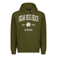 Army Green indian rocks beach florida vintage shamrock sports zip hoodie Premium Hoodie - linhVisuals