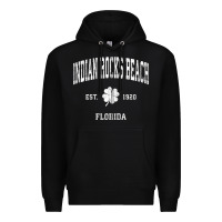 Black indian rocks beach florida vintage shamrock sports zip hoodie Premium Hoodie - linhVisuals