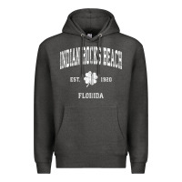 Charcoal Heather indian rocks beach florida vintage shamrock sports zip hoodie Premium Hoodie - linhVisuals