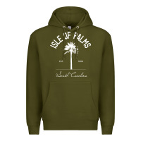 Army Green isle of palms sc palm tree isle of palms beach gift pullover hoodie Premium Hoodie - linhVisuals