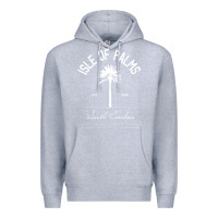 Heather Grey isle of palms sc palm tree isle of palms beach gift pullover hoodie Premium Hoodie - linhVisuals