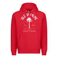 Red isle of palms sc palm tree isle of palms beach gift pullover hoodie Premium Hoodie - linhVisuals