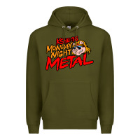 Army Green MONDAY NIGHT METAL Premium Hoodie - linhVisuals