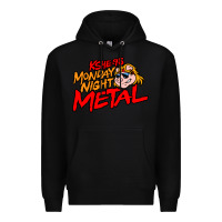 Black MONDAY NIGHT METAL Premium Hoodie - linhVisuals