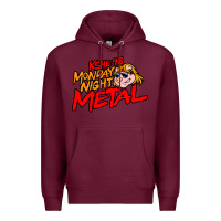 Burgundy MONDAY NIGHT METAL Premium Hoodie - linhVisuals