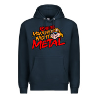 Navy MONDAY NIGHT METAL Premium Hoodie - linhVisuals