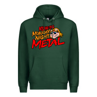 Sports Green MONDAY NIGHT METAL Premium Hoodie - linhVisuals