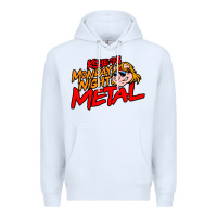 White MONDAY NIGHT METAL Premium Hoodie - linhVisuals
