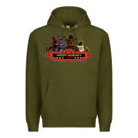Army Green FREDDY FAZBEAR'S Premium Hoodie - linhVisuals