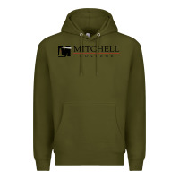 Army Green Mitchell College Premium Hoodie - linhVisuals