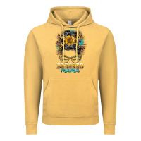 Vintage Mustard blessed mama messy bun Vintage Hoodie - BarkalooDesign