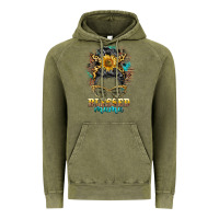 Vintage Olive blessed mama messy bun Vintage Hoodie - BarkalooDesign