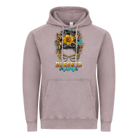 Blessed Mama Messy Bun Vintage Hoodie | Teevron