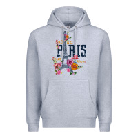 Heather Grey PARIS Premium Hoodie - linhVisuals