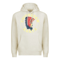 Oatmeal Heather chickasaw roots headdress native american chickasaw nation Premium Hoodie - linhVisuals