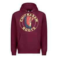 Burgundy chickasaw roots headdress native american chickasaw nation Premium Hoodie - linhVisuals