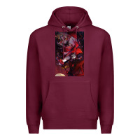 Burgundy hazbin, hazbin hotel alastor, jeby,angel dust, demon Premium Hoodie - linhVisuals